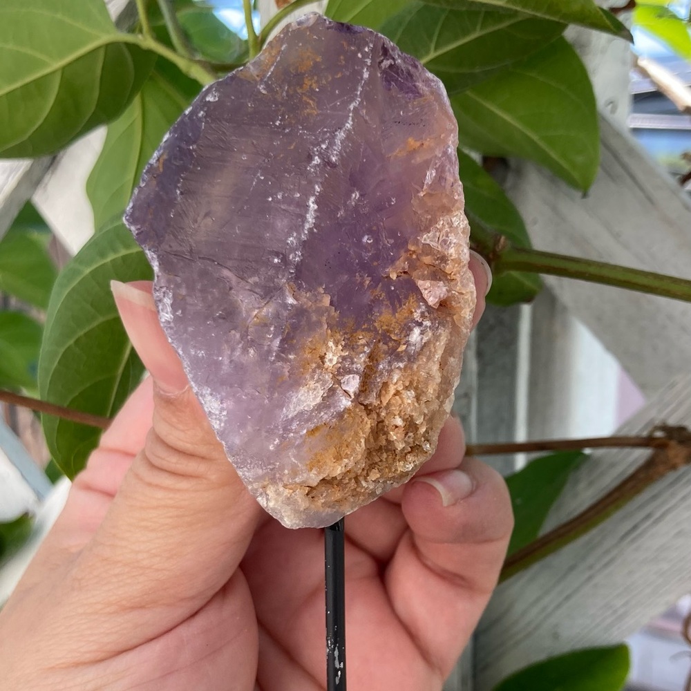 Raw Amethyst on stand